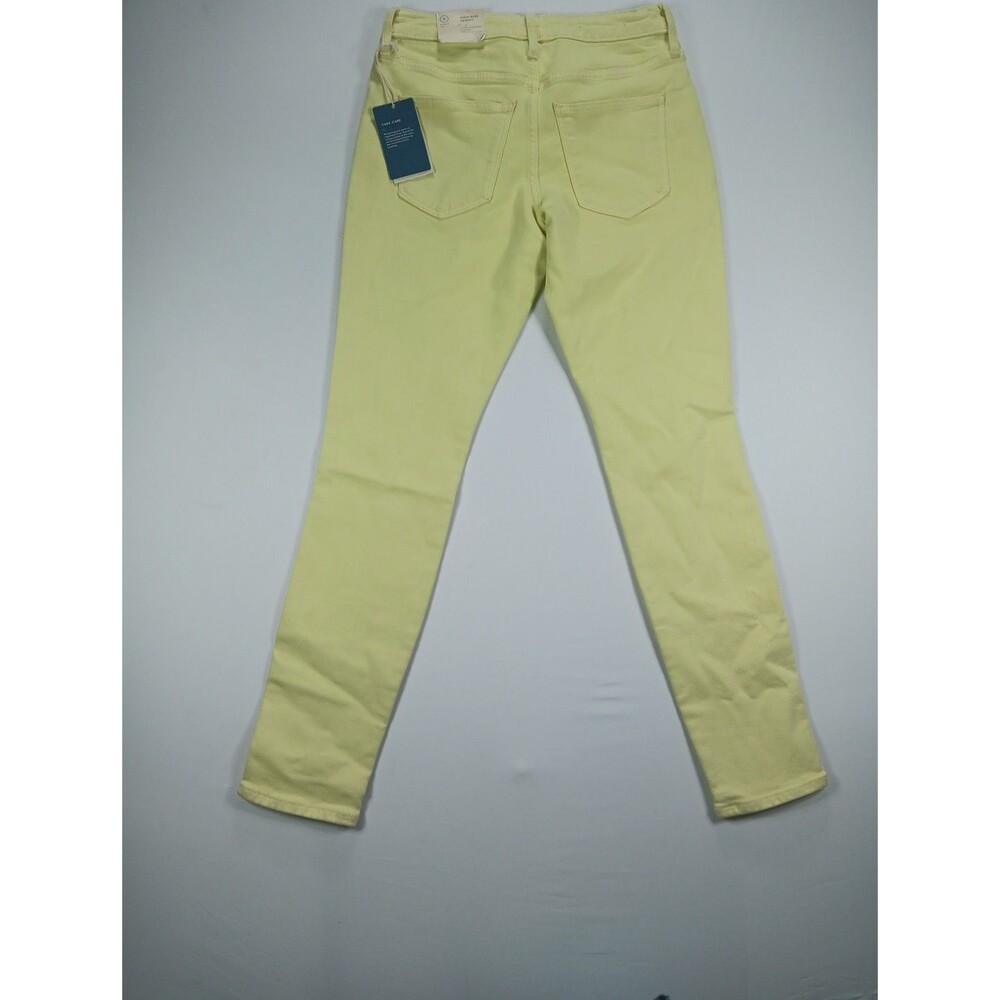 NWT Universal Thread High Rise Skinny Jeans Yellow Denim Slimming Pants 00 25R - Picture 3 of 10